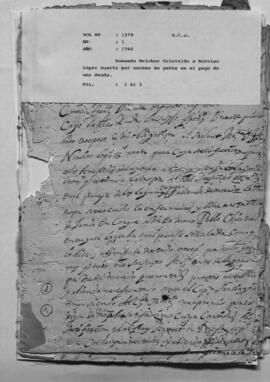 Demanda de Juan Francisco Cardón a Sebastián Cáceres por deuda.