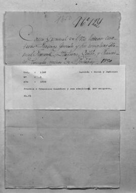 Proceso a Francisco González y sus cómplices por abigeato.