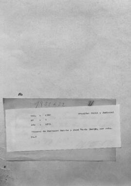 Proceso de Fortuoso Duarte y José María Borja por robo.