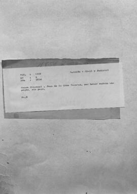 Causa criminal a Juan de la Cruz Paredes por haber andado vagando sin pase.