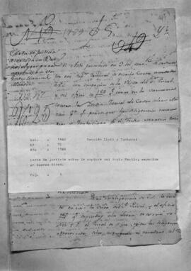 Carta de Justicia sobre la captura del indio Martín, expedida en Buenos Aires. (Partido de Quiindy).