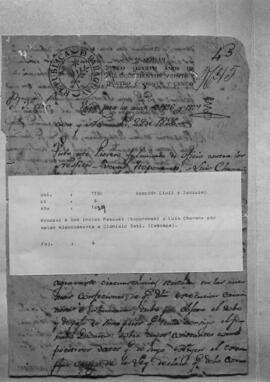 Pascual Itoponeti y Luis Chenene por matar alevosamente a Dionisio Satí (Caazapà).