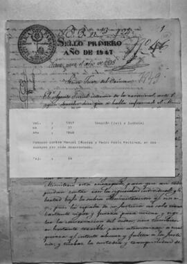 Proceso contra Manuel Cáceres y Pedro Pablo Martínez en dos arroyos, por vida desordenada.