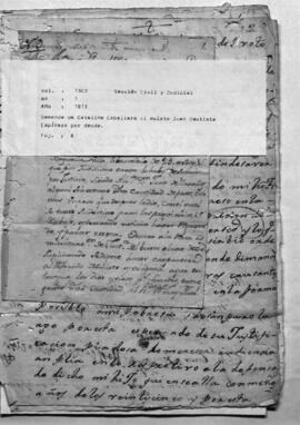 Demanda de Catalina Caballero al mulato Juan Bautista Espinoza por deuda.