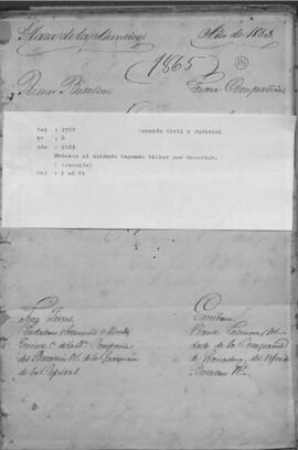 Proceso al soldado segundo Villar por desertor.