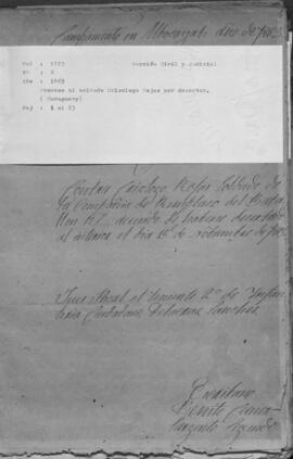 Proceso al soldado Crisolago Rojas por desertor. Curuguaty