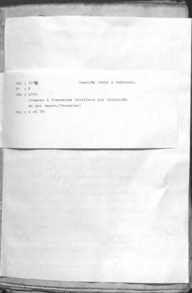 Proceso a Francisco Caballero por violación de una menor.