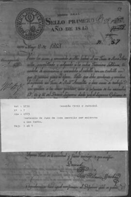 Sentencia de Juan de Rosa Amarilla por maltrato a una india.