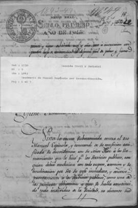 Sentencia de Manuel Espìnola  por insubordinación.