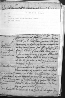 Lista de presos de la carcelerìa firmada por José Berges.