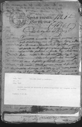 Varios papeles en borrador y otros originales del Juzgado de Paz de Limpio.