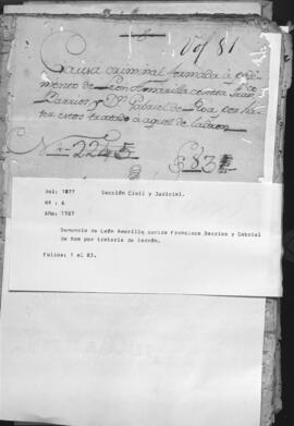 Denuncia de León Amarilla contra Francisco Barrios y Gabriel Roa por tratarle de ladrón.