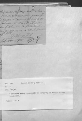 Expediente sobre recaudación de Curuguaty de Marcos Vicente Lascurraín.