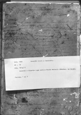 Demanda de Vicente Lugo contra María.