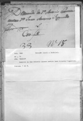 Demanda de don Antonio Lucena contra Juan Antonio Figueredo.
