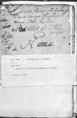 Demanda de José Castro de Mendoza por herida.
