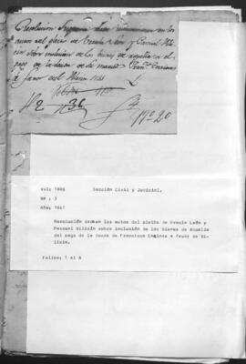 Resolución dada en los autos del pleito de Ursula León y Pascual Vilisin sobre inclusión de los bienes de aquella del pago de la deuda de Francisco Encinas favor de Vilisin.