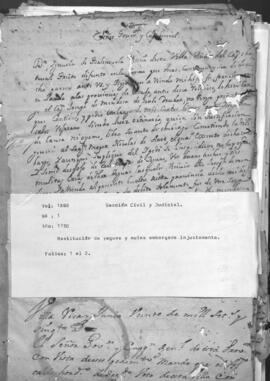 Restitución de yeguas y mulas embargadas injustamente.