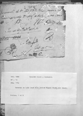 Demanda de Luis José Báez, contra Miguel Rojas por deuda.