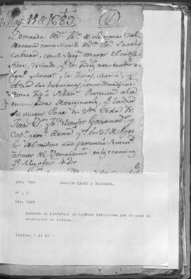 Demanda de Francisco de Ledezma y Valderrama por un caso de encomienda de indios.
