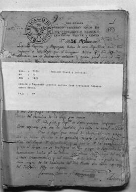 Camino y Regueiro Lorenzo contra José Francisco Marecos, sobre deuda