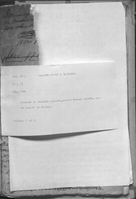 Demanda de Narciso Lezcano contra Manuel García por un recado de montar.