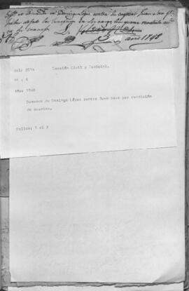 Demanda de Domingo López contra Juan Sosa, por rendición de cuentas.