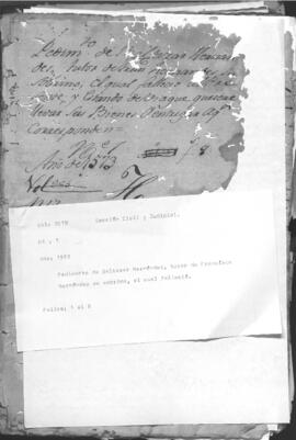 Pedimento de Baltazar Hernández, tutor de Francisco Hernández su sobrino, el cual falleció.