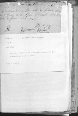 Demanda de Bernardo de Haedo a Juan de la Crúz Rivarola por deuda de pesos.
