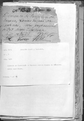 Demanda de Pantaleón contra Gaspar de Cárdenas, sobre escritura.
