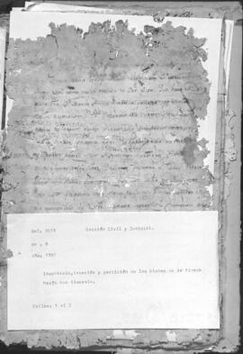 Inventario, tasación y participación de los bienes de la finada María Ana Rivarola.