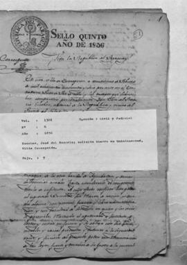 Escobar José del Rosario solicita tierra en Quintana Cué (Villa Concepción)