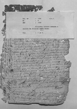 Alejandro Coronel demanda a Jacinto de Villalba por deuda.