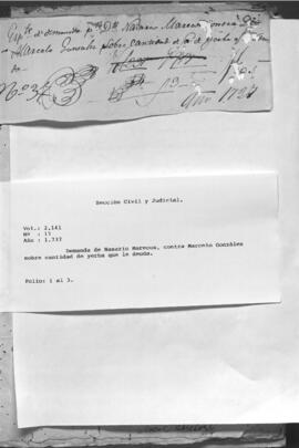 Demanda de Nazario Marecos, contra Marcelo González, sobre cantidad de yerba que le adeuda.