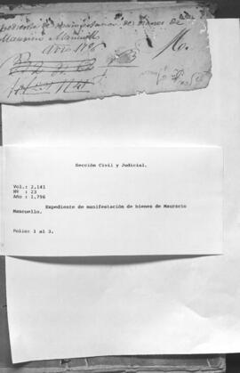 Expediente de manifestación de bienes de Mauricio Mancuello.