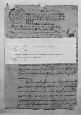 Decreto supremo sobre la despoblación de Herradura que sus habitantes no la abandonen