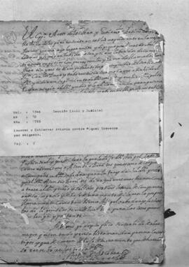 Escobar y Gutiérrez Antonio, contra Miguel  Saavedra por abigeato.