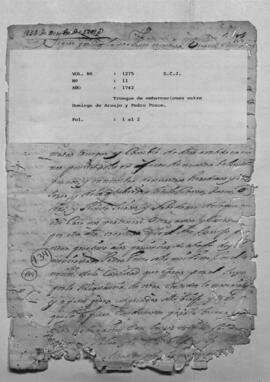 Trueque de embarcaciones entre Domingo de Araujo y Pedro Ponce.