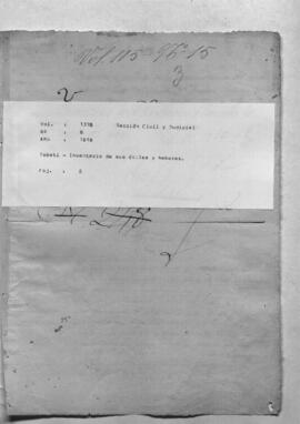 Tobatí. Inventario de útiles y haberes.